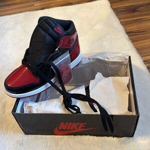 Red & Black Patent Jordan 1s - NWT and Authentic!